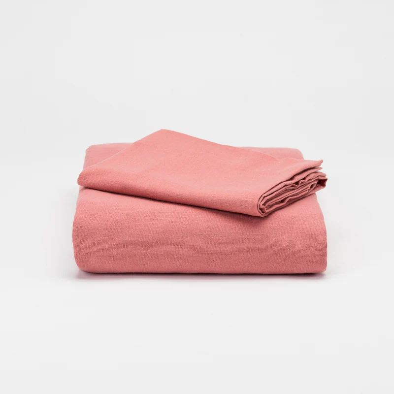 Capa de edredão de flanela Solid Rosa Marsala