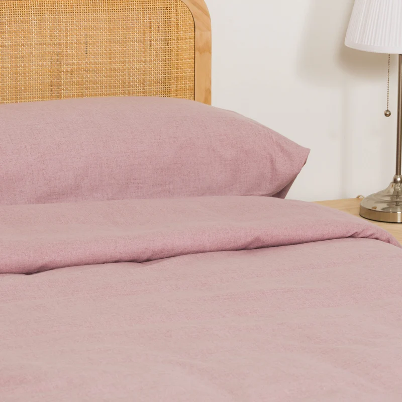 Funda Nórdica Franela Solid Malva/Rosa