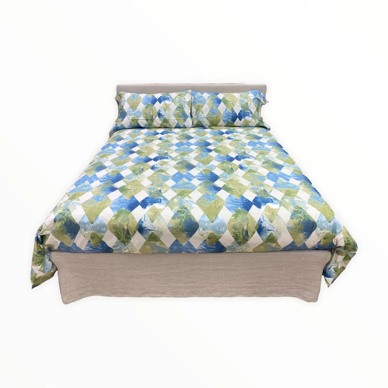 Parure Copripiumino Rombi 100% cotone