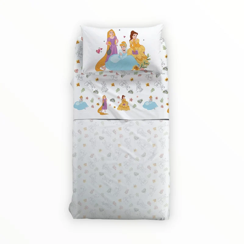Completo lenzuola Principess 100% cotone