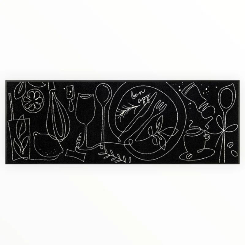Tappeto antiscivolo Fine Dining Wash+Dry con bordo