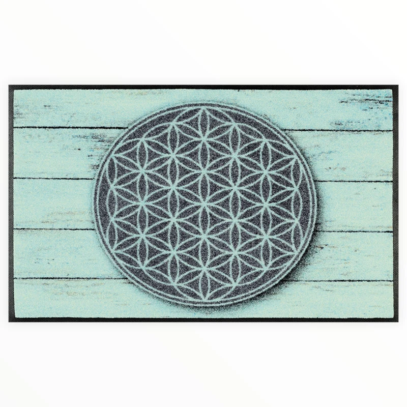 Tappeto antiscivolo Pattern of Life Wash+Dry con bordo