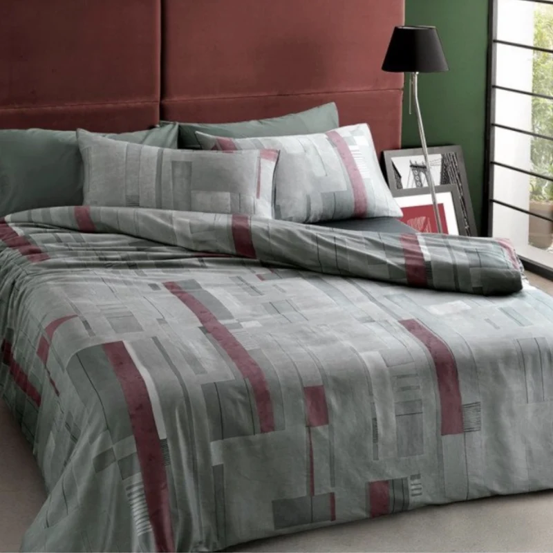 Completo Copripiumino Mida raso di cotone double-face