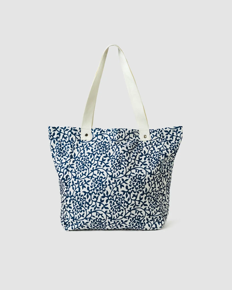 Bolsa playa flores lona aladero