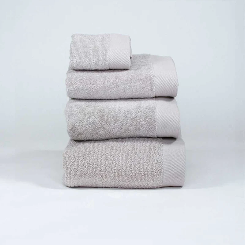 Toalla de baño 400gr doble rizo gris perla