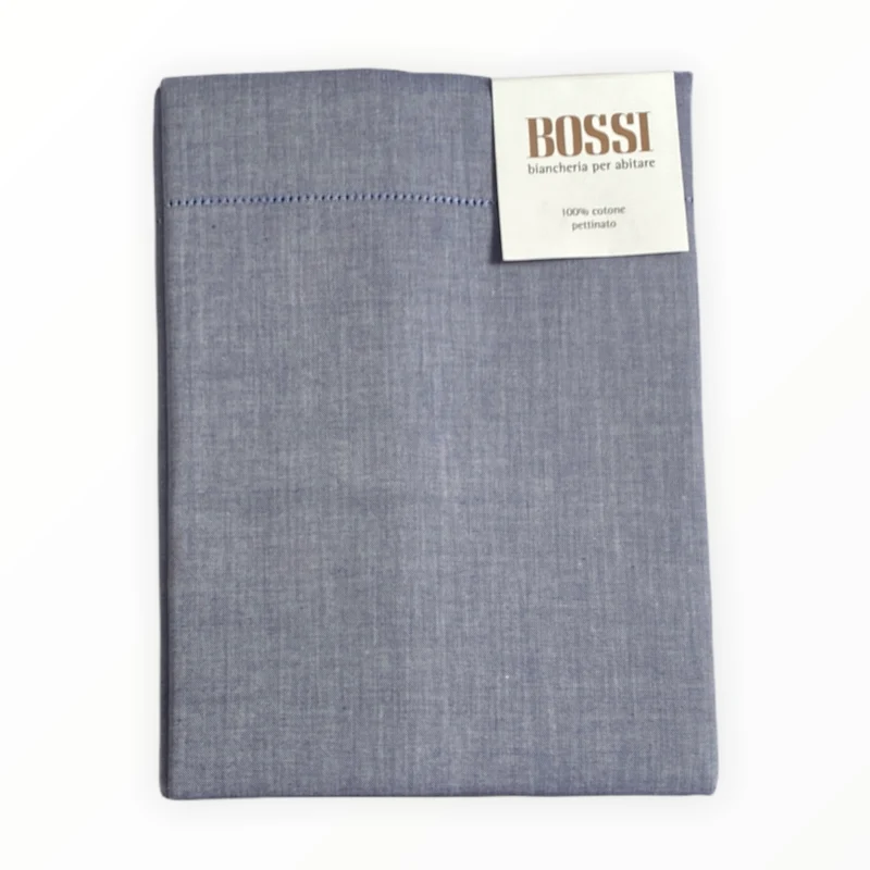 Lenzuolo con angoli Bossicolor Melange puro cotone percalle