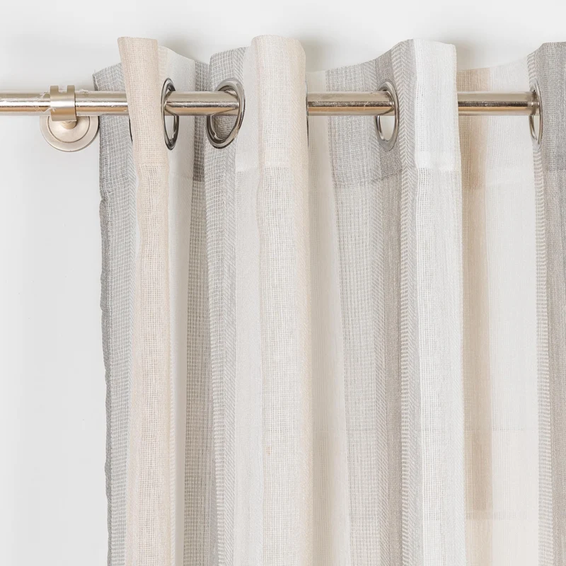 Cortina Libia Raya Vertical gris perla