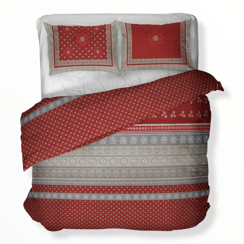 Parure Copripiumino Infinity Stella alpina 100% puro cotone