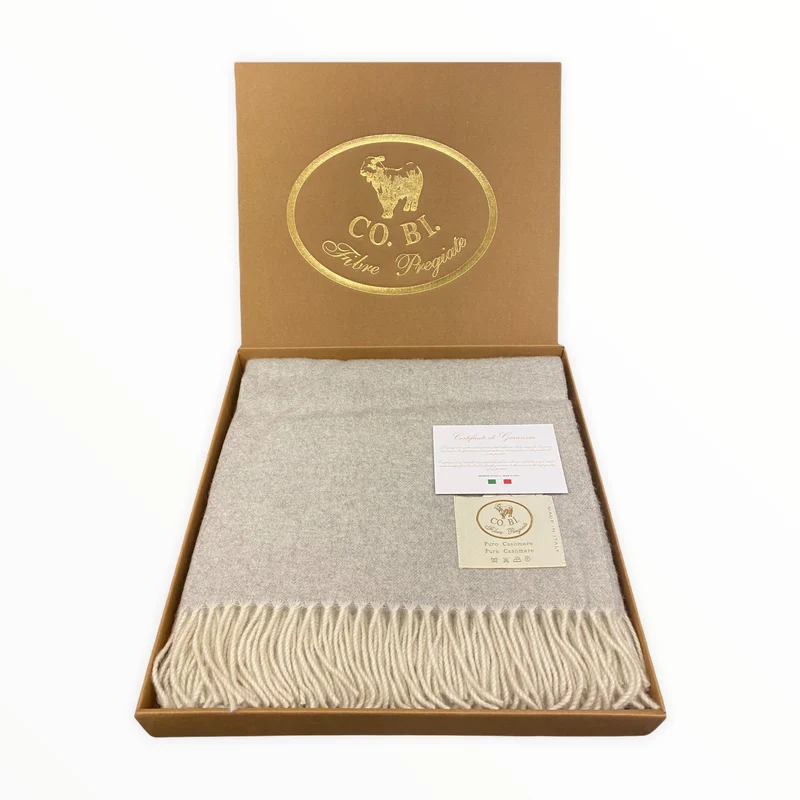 Plaid Rey 100% Cashmere Frangiato