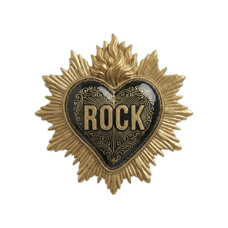 Tovaglietta in vinile Gold Heart Rock
