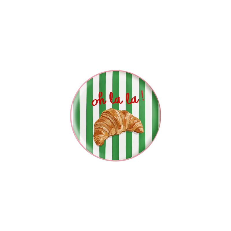 Set di 6 sottobicchieri in vinile a forma di croissant