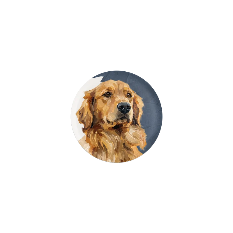 Set di 6 sottobicchieri in vinile con immagine di un Golden Retriever.