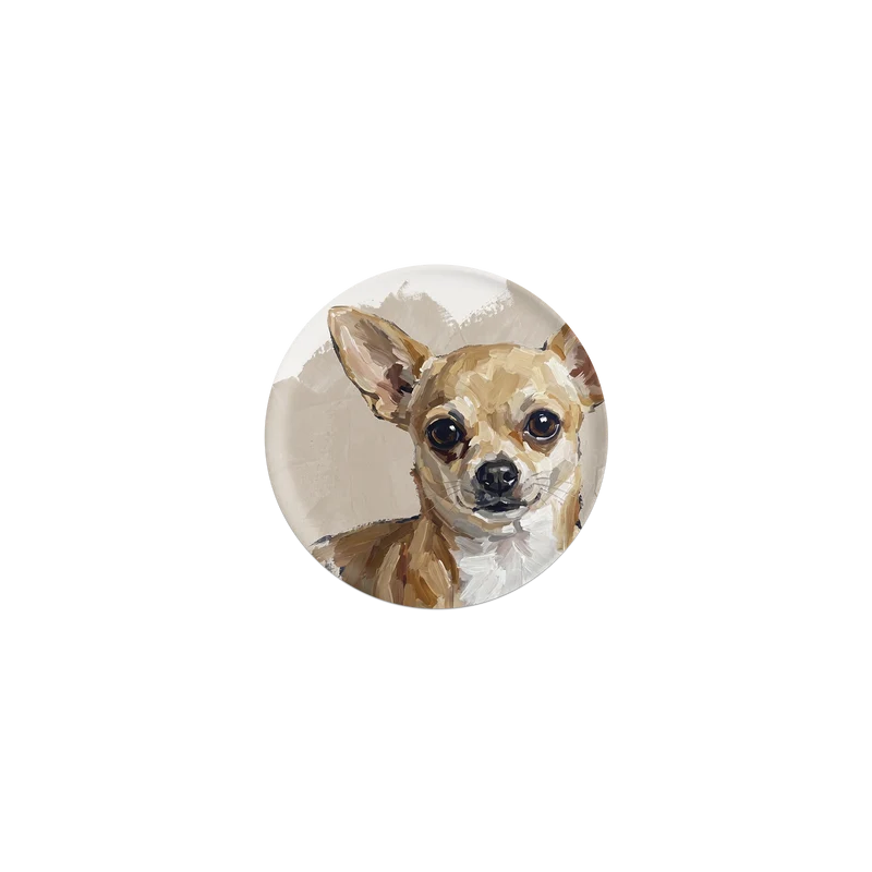 Set di 6 sottobicchieri in vinile a forma di Chihuahua