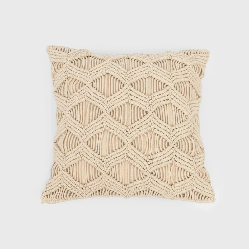 COJIN ALG MACRAME CHINI - FUNDA + RELLENO