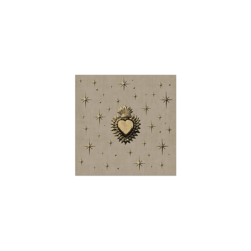 Set di 6 sottobicchieri in vinile a forma di cuore celeste