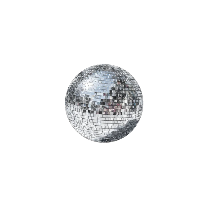 Set di 6 sottobicchieri in vinile a forma di palla da discoteca