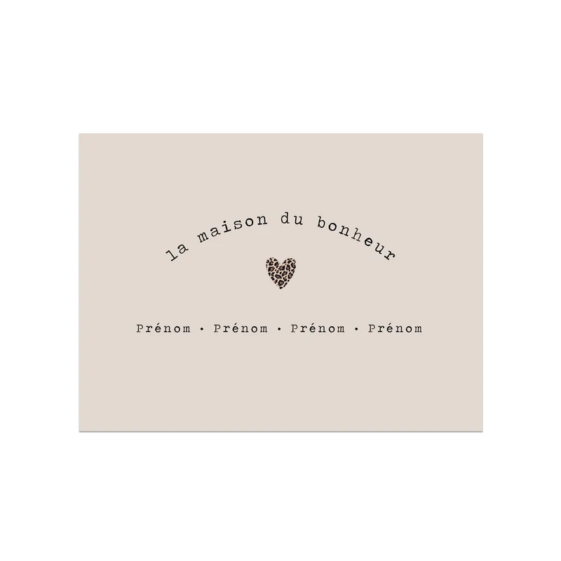 Set di tovagliette in vinile personalizzate "La Casa della Felicità"
