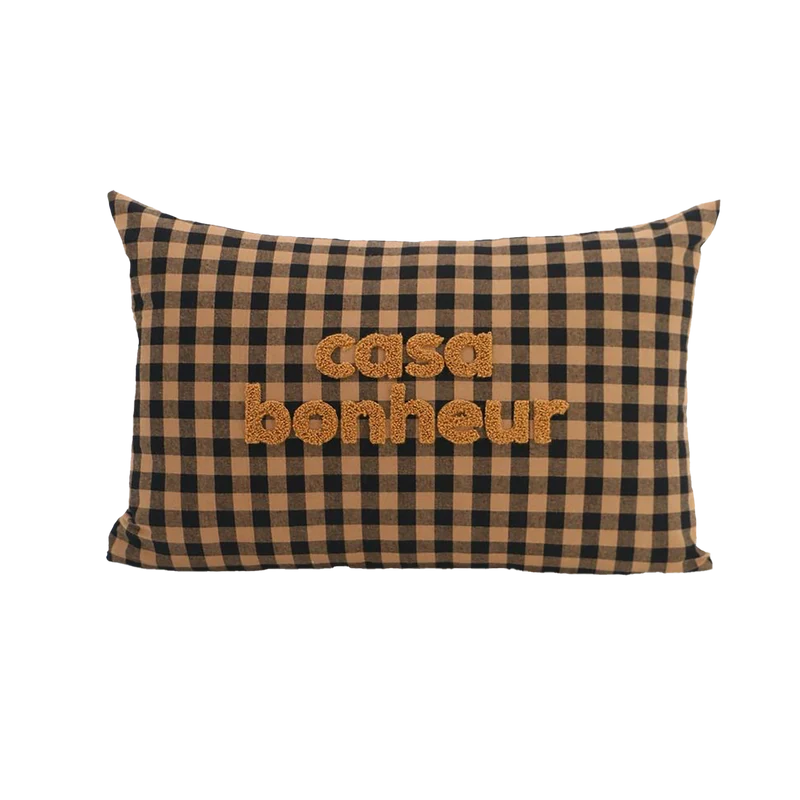 Cuscino da esterno ricamato Casa Bonheur