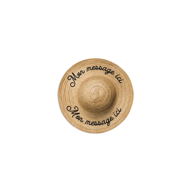 Set di 6 sottobicchieri in vinile personalizzati - Design Cappello di Paglia