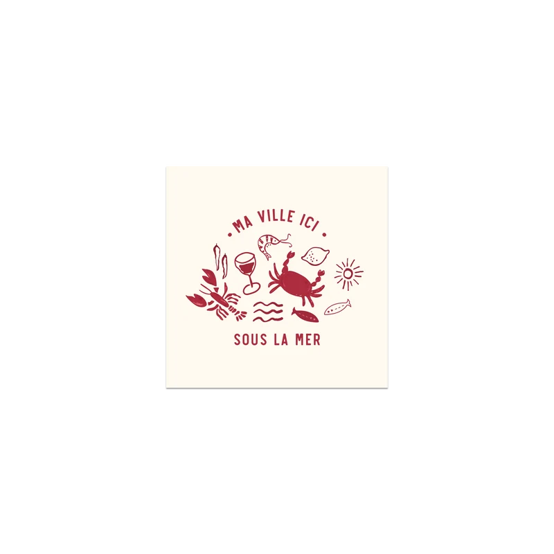 Set di 6 sottobicchieri in vinile personalizzati Sotto il Mar Rosso