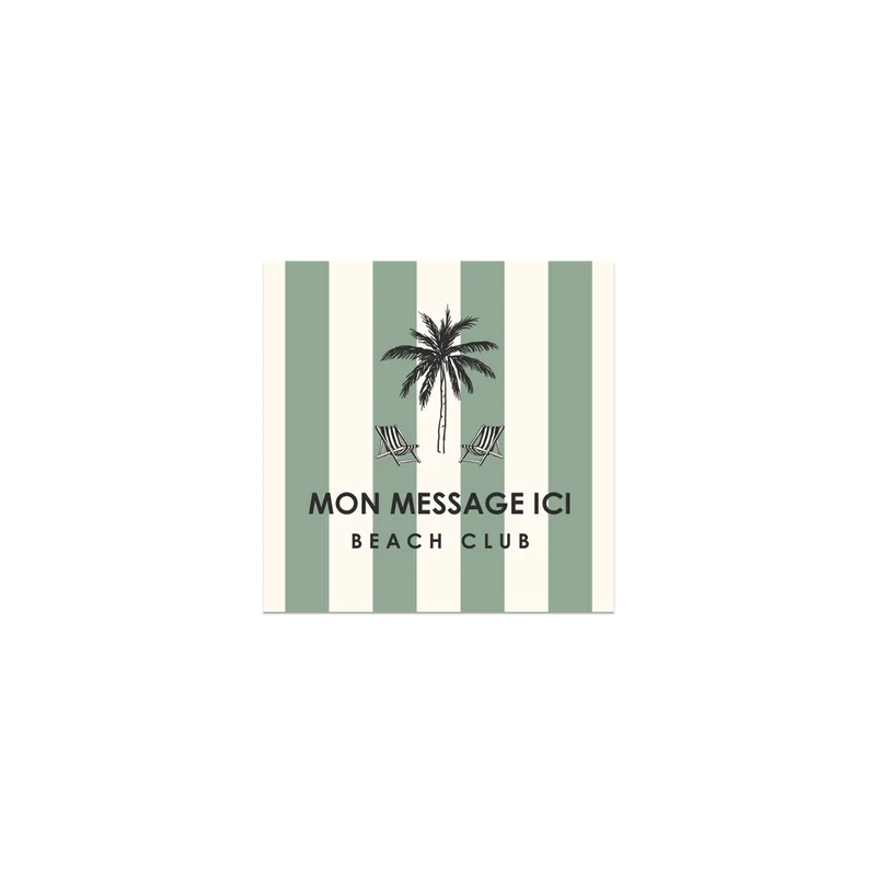 Set di 6 sottobicchieri in vinile personalizzati Dolce Green
