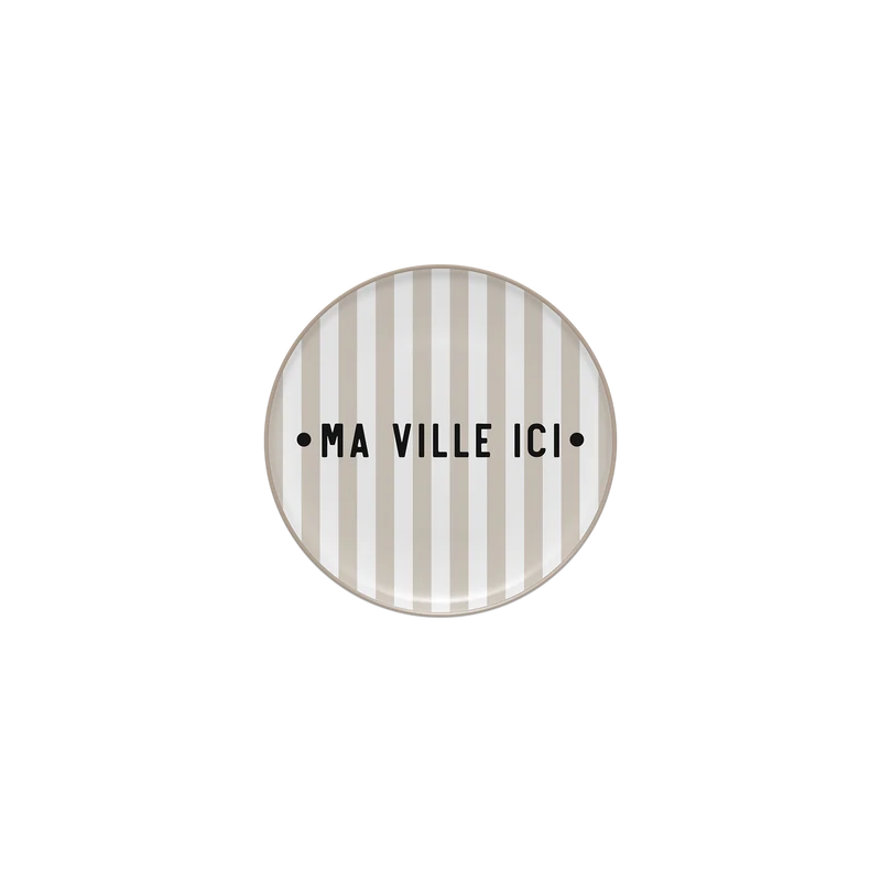 Set di 6 sottobicchieri in vinile personalizzati Bagnard beige chiaro