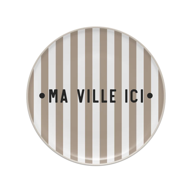 Tovaglietta personalizzata in vinile beige Bagnard