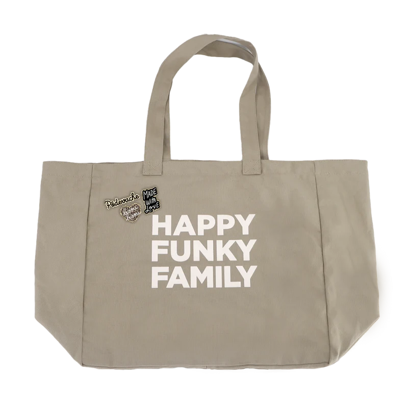 Borsa tote con spilla Funky Family
