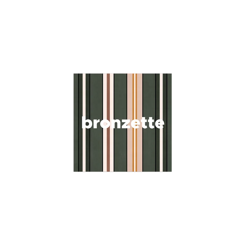 Set di 6 sottobicchieri in vinile color bronzo a strisce