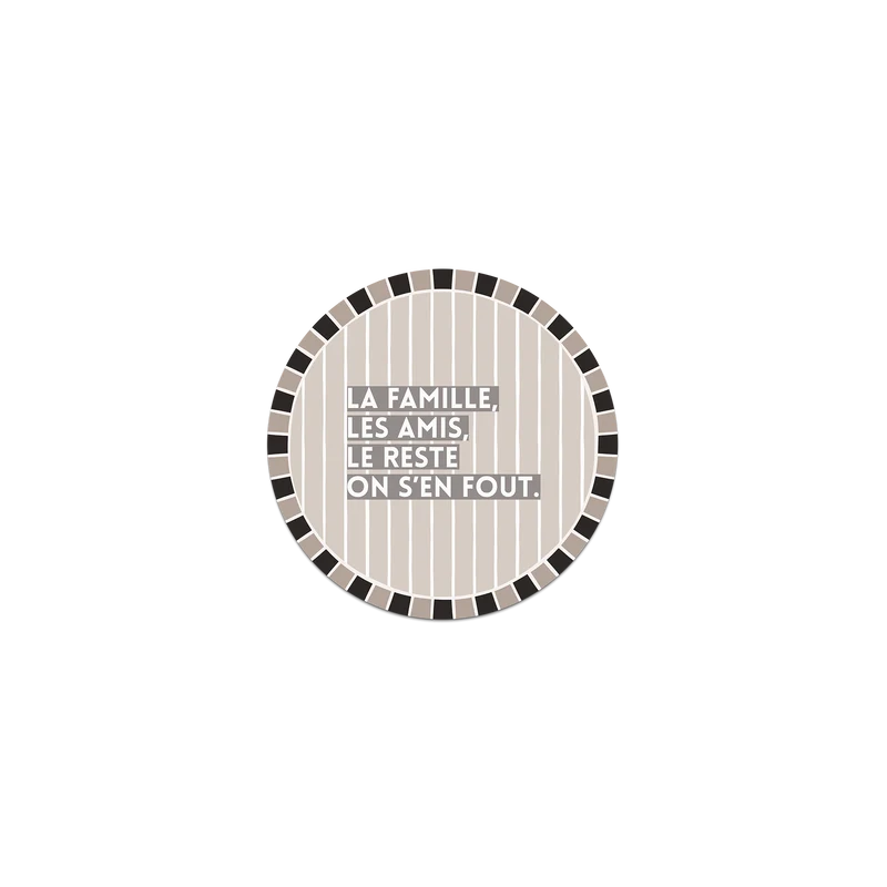 Set di 6 sottobicchieri in vinile "We Don't Care"