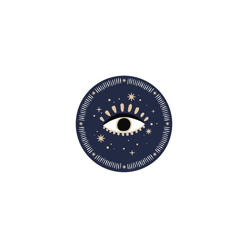 Set di 6 sottobicchieri in vinile Blue Eye