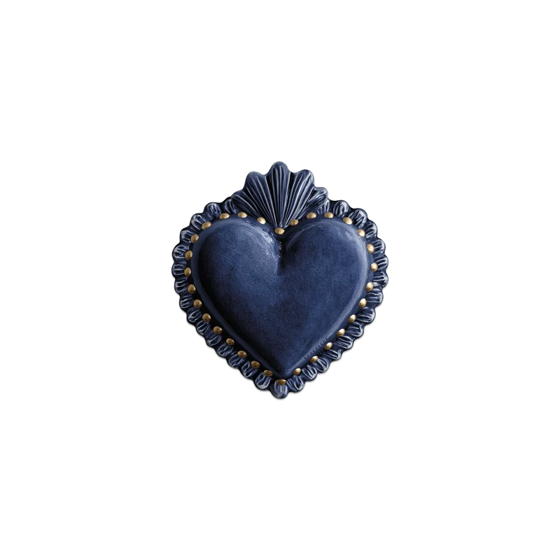Set di 6 sottobicchieri in vinile a forma di cuore