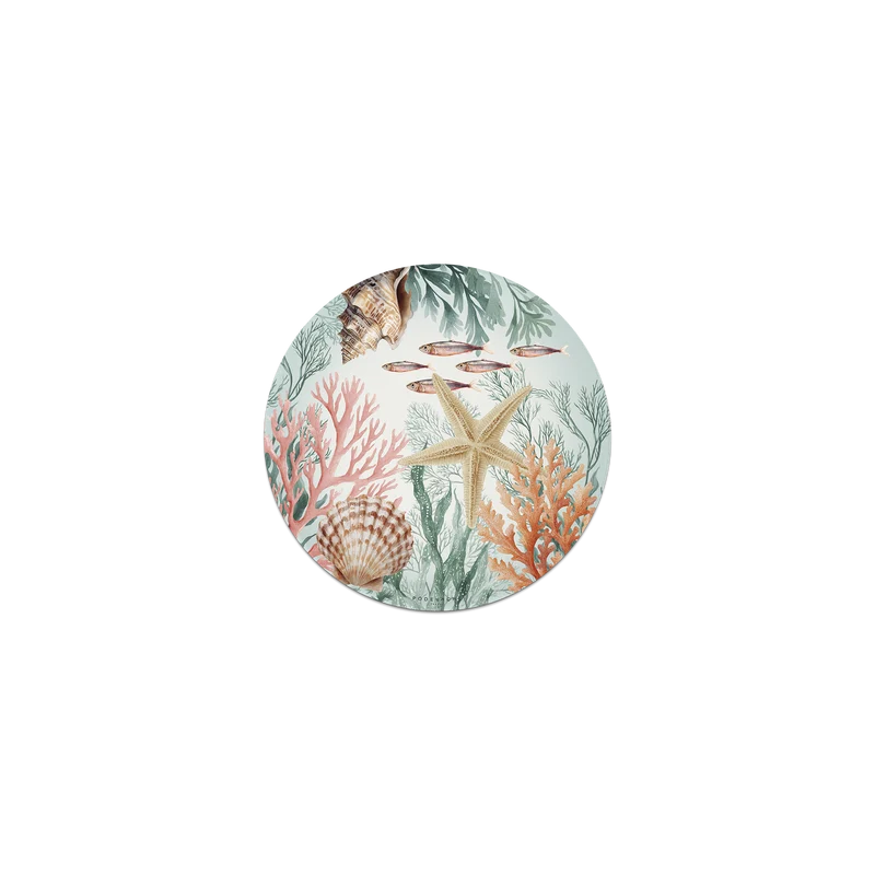 Set di 6 sottobicchieri in vinile Acropora