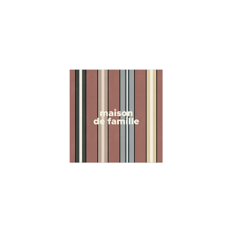 Set di 6 sottobicchieri in vinile Stripe House Family