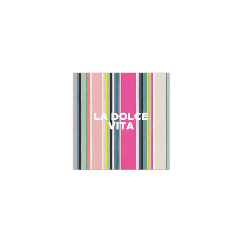 Set di 6 sottobicchieri in vinile a righe Dolce Vita