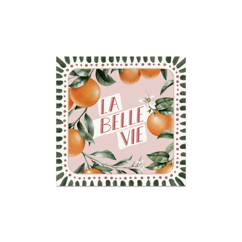 Set di 6 sottobicchieri in vinile Orange Vie
