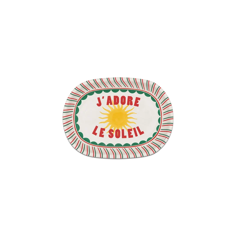 Set di 6 sottobicchieri in vinile con sole