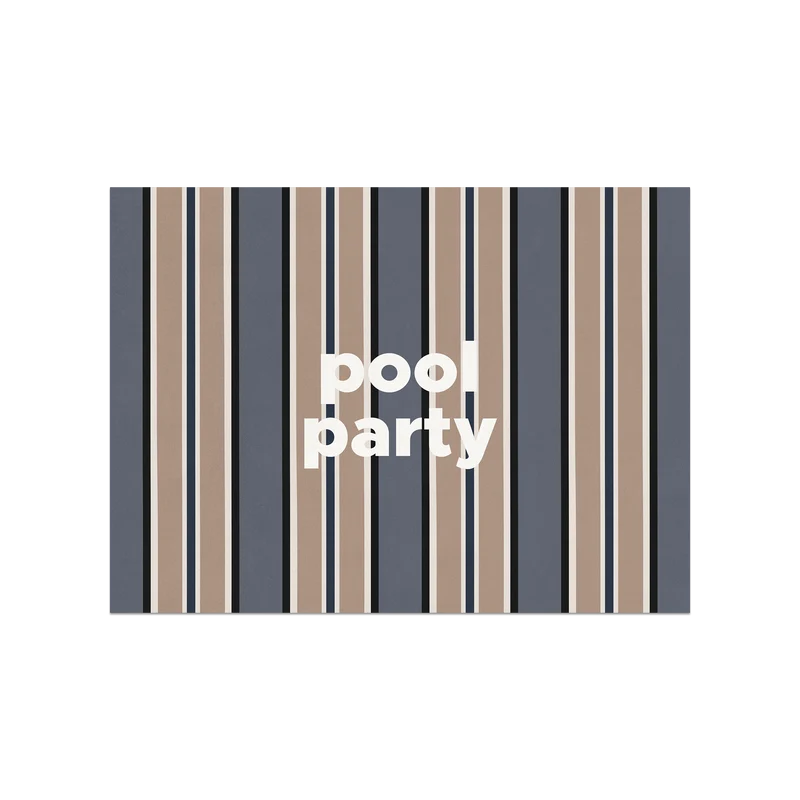 Tovaglietta in vinile a righe per feste in piscina