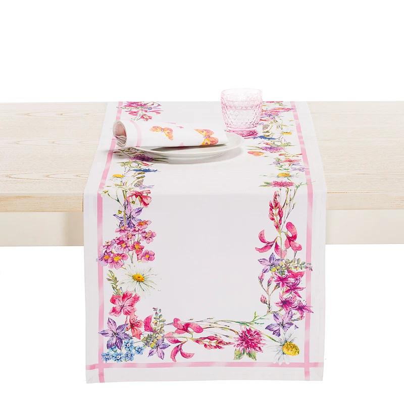 Runner tavola flower Floreale in Cotone