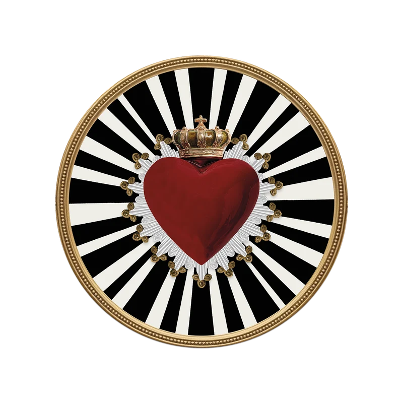 Tovaglietta in vinile a forma di cuore rosso
