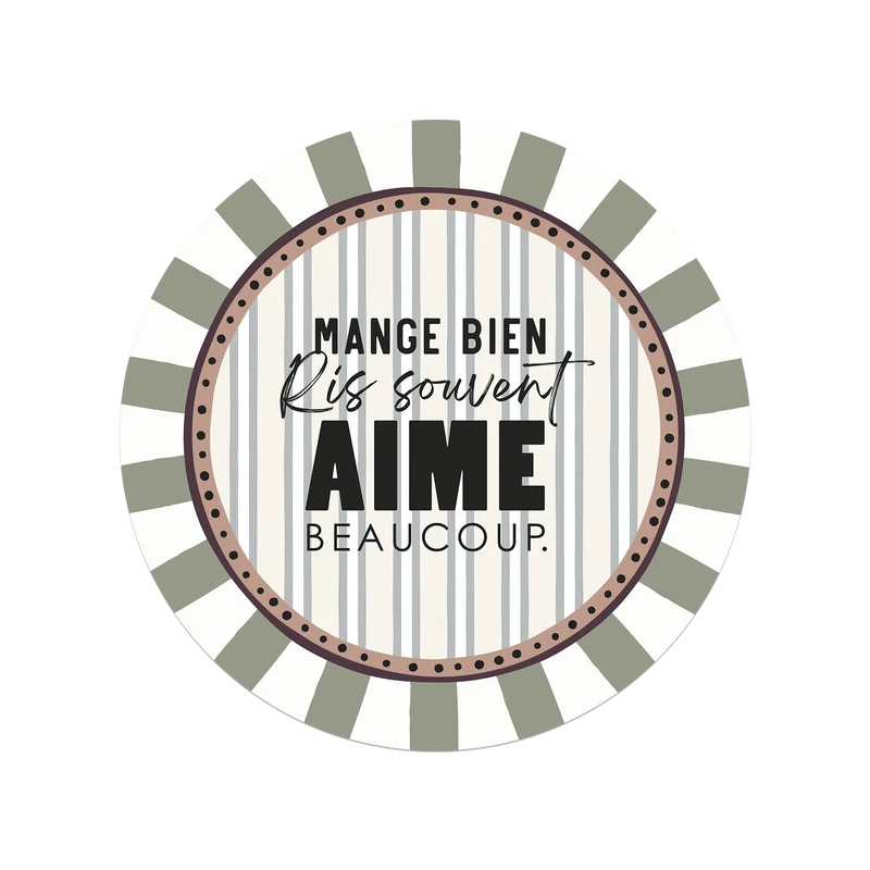 Set di tovagliette in vinile Eat Laugh Love