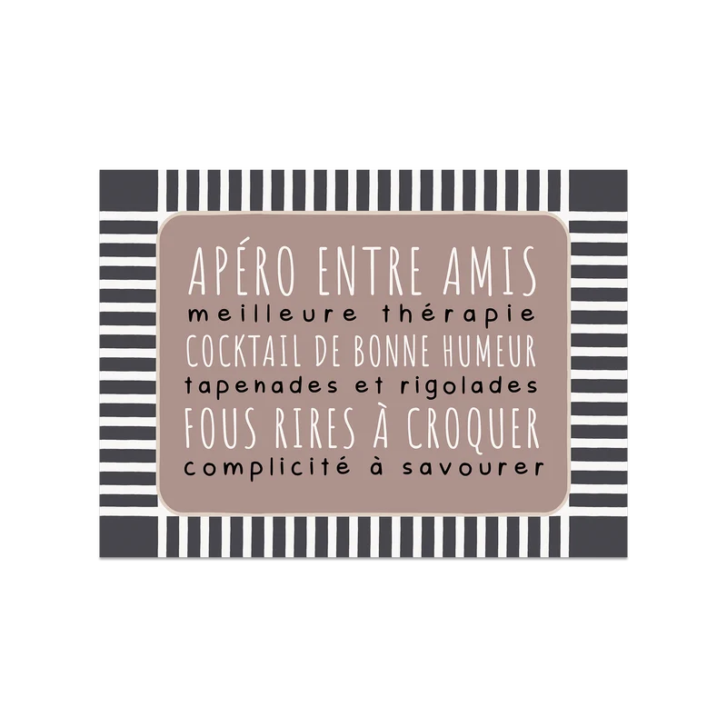 Tavola apparecchiata in vinile per aperitivi con gli amici