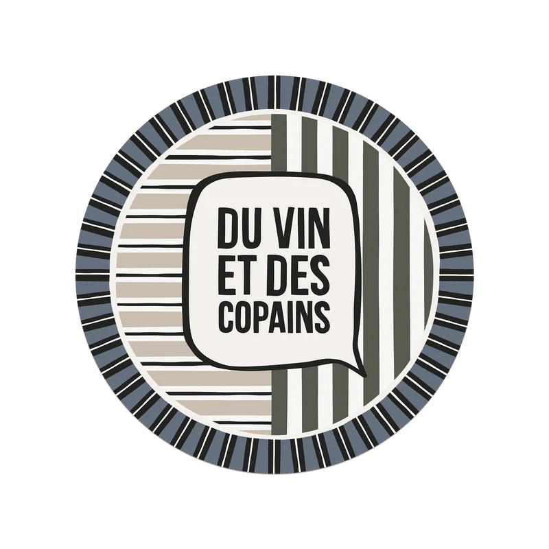 Set di tovagliette in vinile - Vino e amici