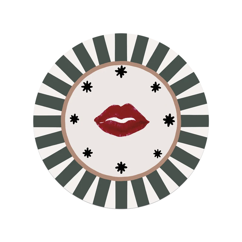 Tovaglietta in vinile con labbra rosse