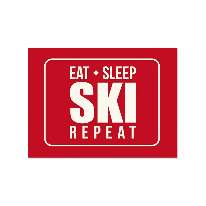 Tovaglietta in vinile Eat Sleep Ski Repeat