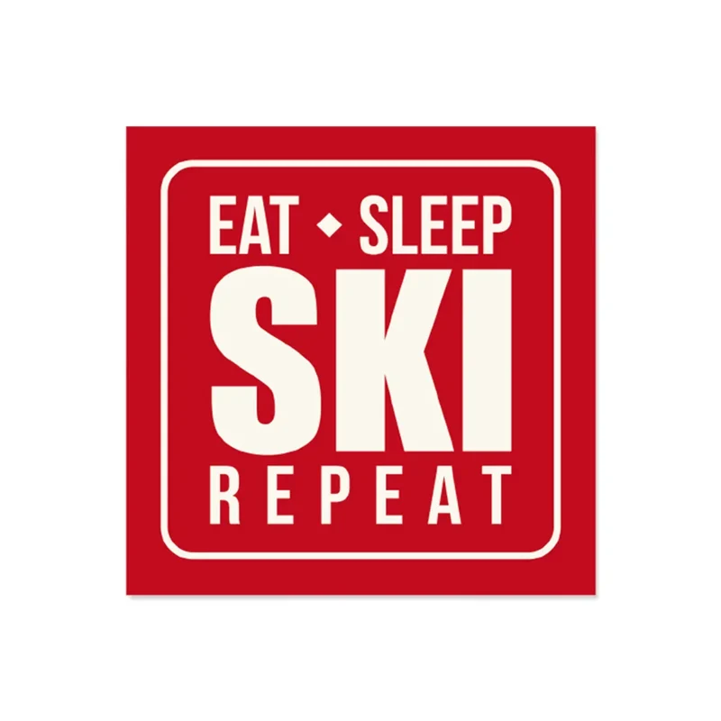 Set di 6 sottobicchieri in vinile Eat Sleep Ski Repeat