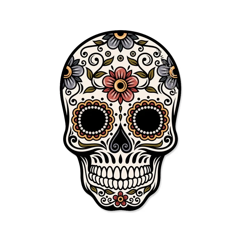 Set di 6 sottobicchieri in vinile Calavera