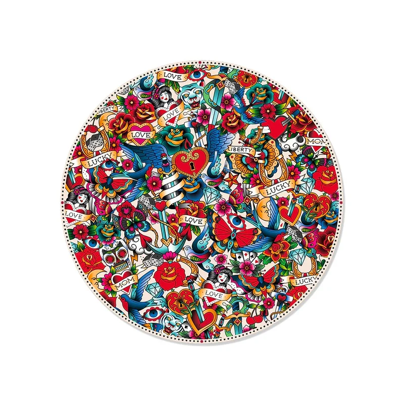 Tovaglietta in vinile Tattoo Mix - Rotonda