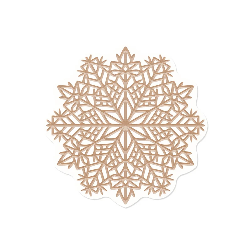 Set di 6 sottobicchieri in vinile Snowflake