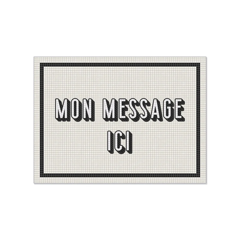 Tovaglietta in vinile personalizzata Retro White